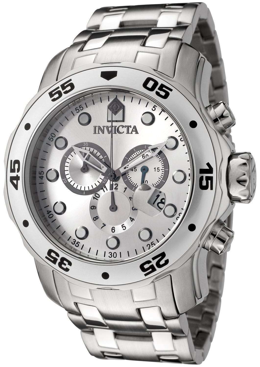 Reloj Invicta Pro Diver Cuarzo Cronógrafo Dial de plata INV0071 0071 de