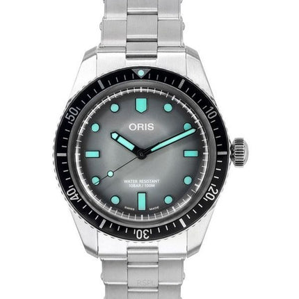 Reloj Oris Divers Sixty Five Heritage de acero inoxidable con esfera gris automático 01 733 7707 4053-07 8 20 18 100M para hombr