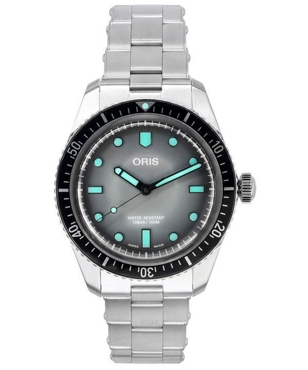 Reloj Oris Divers Sixty Five Heritage de acero inoxidable con esfera gris automático 01 733 7707 4053-07 8 20 18 100M para hombr