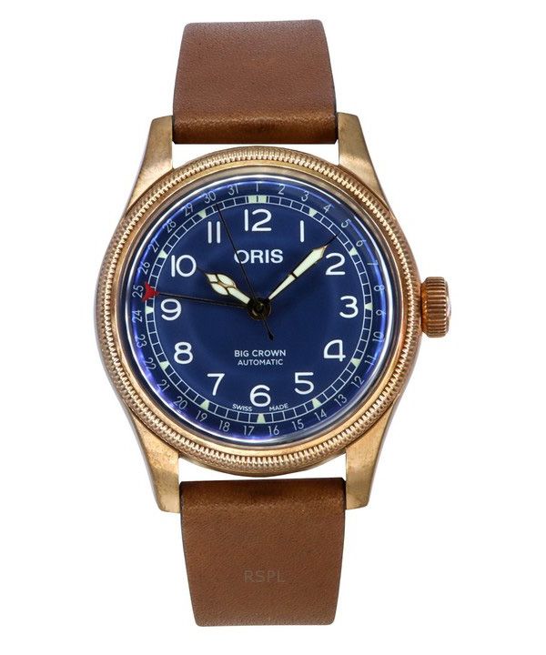 Reloj automático Oris Big Crown Bronze Pointer Date Blue Dial 01 754 7741 3165 07 5 20 58BR para hombre