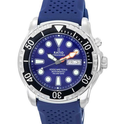 Ratio Free Diver Helium-Safe 1000M Sapphire Automatic 1068HA90-34VA-BLU Reloj para hombre