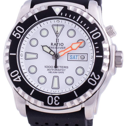 Ratio Free Diver Helium-Safe 1000M Sapphire Automatic 1068HA90-34VA-WHT Reloj para hombre