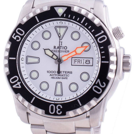 Ratio Free Diver Helium-Safe 1000M Sapphire Automatic 1068HA96-34VA-WHT Reloj para hombre