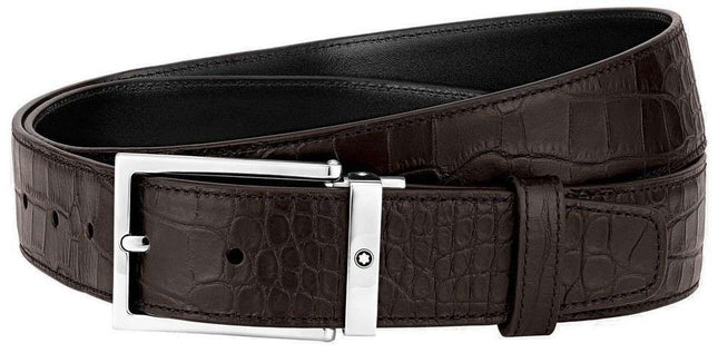 Montblanc 126739 CinturÃ³n de cuero marrÃ³n para hombre