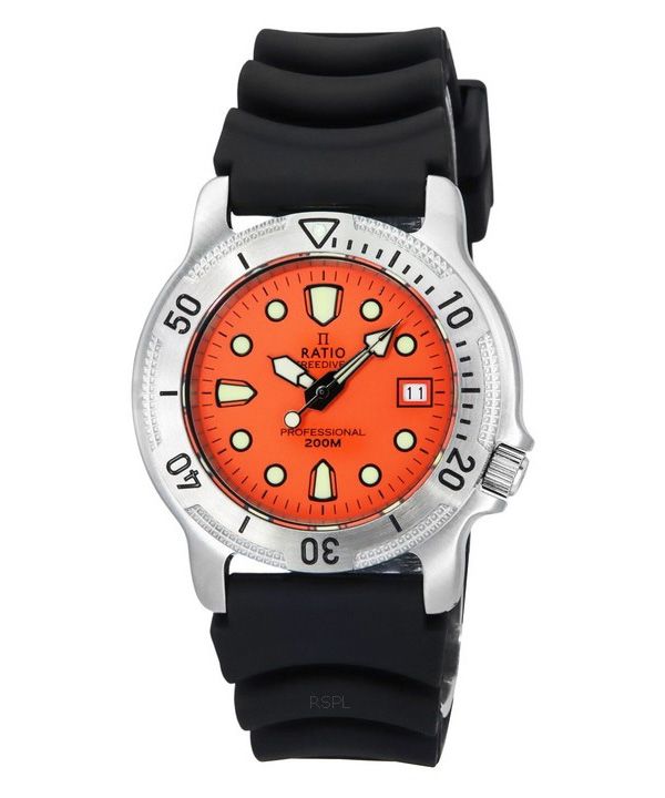 Reloj para hombre Ratio FreeDiver Professional con esfera naranja y zafiro 22AD202-ORG 200M