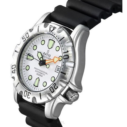 Reloj Ratio FreeDiver Professional 500M zafiro blanco esfera automática 32BJ202A-WHT para hombre