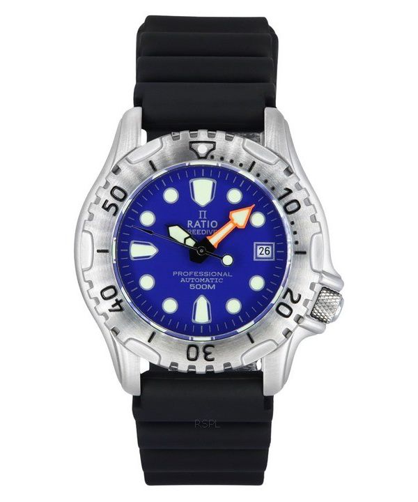 Reloj Ratio FreeDiver Professional 500M zafiro azul esfera automí¡tica 32GS202A-BLU para hombre