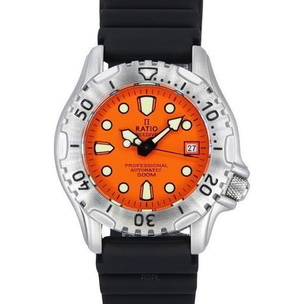 Reloj Ratio FreeDiver Professional 500M zafiro naranja esfera automí¡tica 32GS202A-ORG para hombre