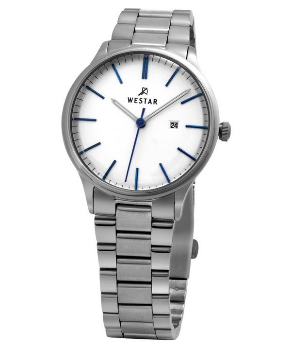 Reloj Westar Profile de acero inoxidable con esfera blanca y cuarzo 40182STN407 para mujer