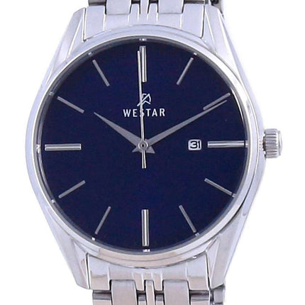 Westar esfera azul acero inoxidable cuarzo 40210 STN 104 reloj para mujer