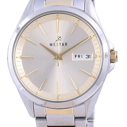 Westar Champagne Dial Two Tone Stainless Steel Quartz 40212 CBN 102 Reloj para mujer