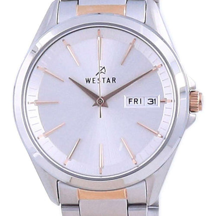 Westar Silver Dial Two Tone Stainless Steel Quartz 40212 SPN 607 Reloj para mujer