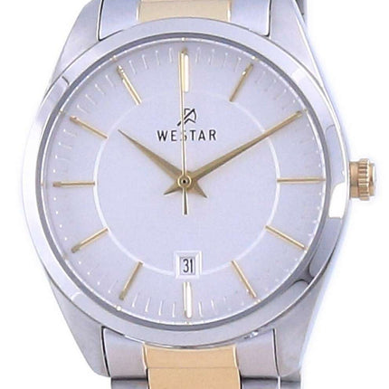 Westar Silver Dial Two Tone Stainless Steel Quartz 40213 CBN 107 Reloj para mujer