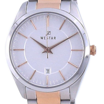 Westar Silver Dial Two Tone Stainless Steel Quartz 40213 SPN 607 Reloj para mujer