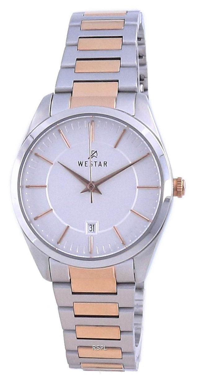 Westar Silver Dial Two Tone Stainless Steel Quartz 40213 SPN 607 Reloj para mujer