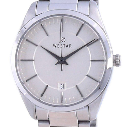 Westar Champagne Dial acero inoxidable cuarzo 40213 STN 102 Reloj para mujer