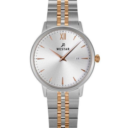 Reloj Westar Profile de dos tonos de acero inoxidable con esfera plateada y cuarzo 40215SPN607 para mujer