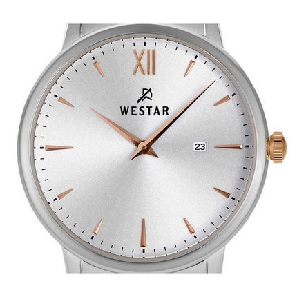 Reloj Westar Profile de dos tonos de acero inoxidable con esfera plateada y cuarzo 40215SPN607 para mujer