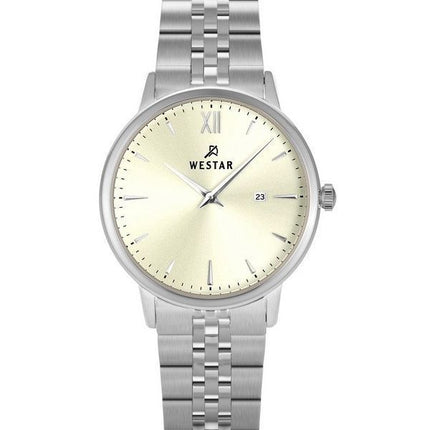 Reloj para mujer Westar Profile de acero inoxidable con esfera color champán claro y cuarzo 40215STN102