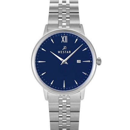 Reloj Westar Profile de acero inoxidable con esfera azul y cuarzo 40215STN104 para mujer