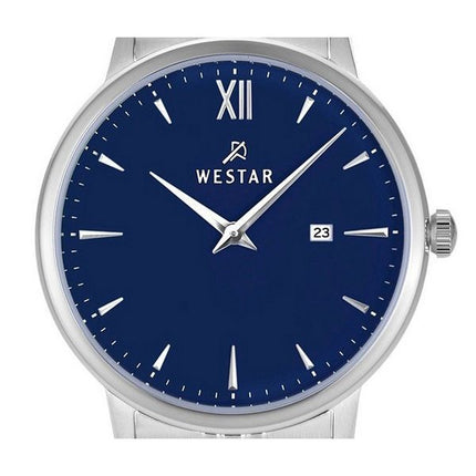 Reloj Westar Profile de acero inoxidable con esfera azul y cuarzo 40215STN104 para mujer