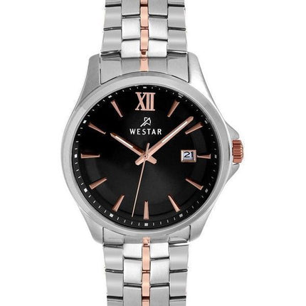 Reloj Westar Profile de acero inoxidable con esfera negra y cuarzo 50180SPN603 para hombre