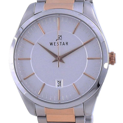 Westar Silver Dial Two Tone Stainless Steel Quartz 50213 SPN 607 Reloj para hombre