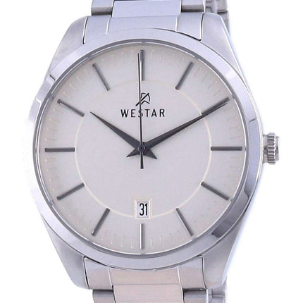 Westar Champagne Dial acero inoxidable cuarzo 50213 STN 102 Reloj para hombre