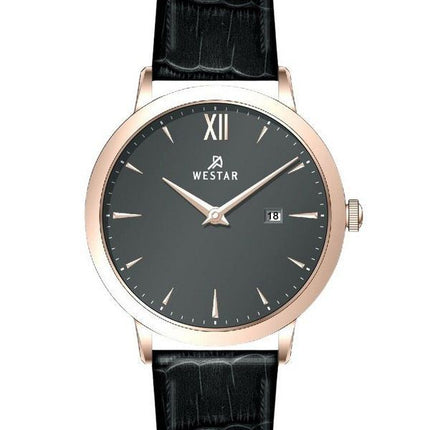 Reloj Westar Profile con correa de cuero y esfera gris de cuarzo 50214PPN606 para hombre