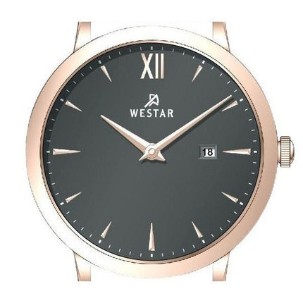 Reloj Westar Profile con correa de cuero y esfera gris de cuarzo 50214PPN606 para hombre