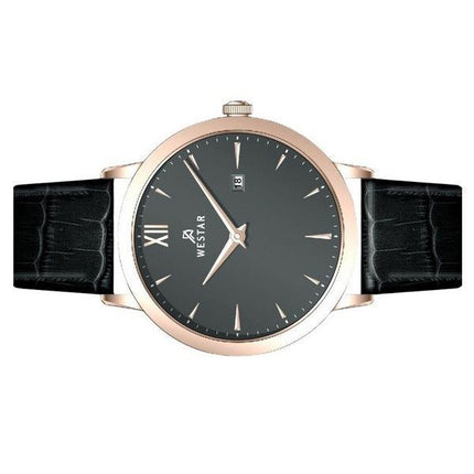 Reloj Westar Profile con correa de cuero y esfera gris de cuarzo 50214PPN606 para hombre