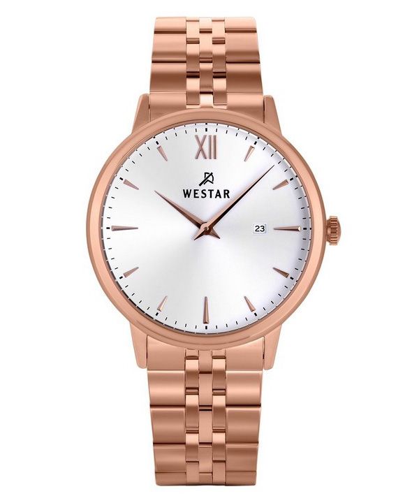 Reloj Westar Profile de acero inoxidable con esfera blanca y cuarzo 50215PPN601 para hombre