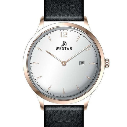 Reloj Westar Profile con correa de cuero y esfera plateada de cuarzo 50217PPN607 para hombre