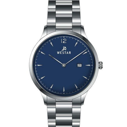 Reloj Westar Profile de acero inoxidable con esfera azul y cuarzo 50218STN104 para hombre