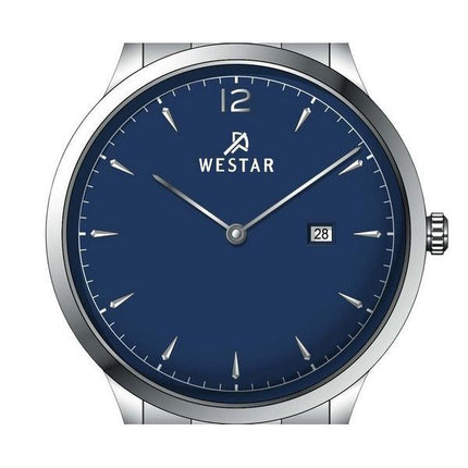 Reloj Westar Profile de acero inoxidable con esfera azul y cuarzo 50218STN104 para hombre