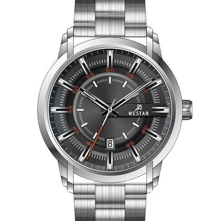 Reloj Westar Profile de acero inoxidable con esfera negra y cuarzo 50229STN803 para hombre