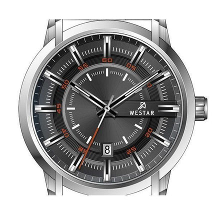 Reloj Westar Profile de acero inoxidable con esfera negra y cuarzo 50229STN803 para hombre