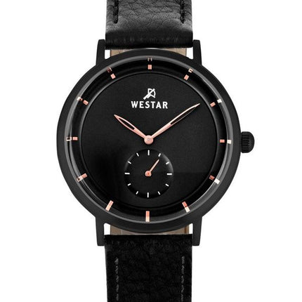 Reloj Westar Profile con correa de cuero y esfera negra de cuarzo 50246BBN603 para hombre