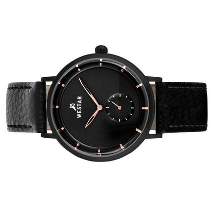 Reloj Westar Profile con correa de cuero y esfera negra de cuarzo 50246BBN603 para hombre