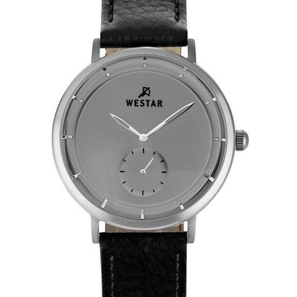 Reloj Westar Profile con correa de cuero y esfera gris de cuarzo 50246STN106 para hombre