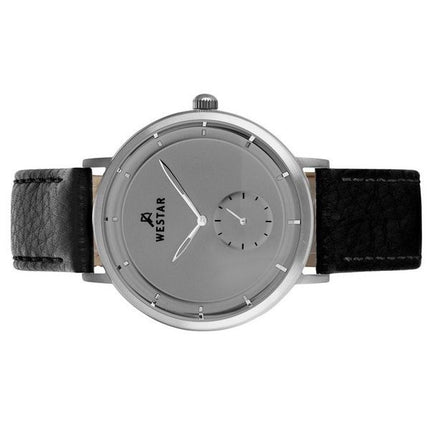 Reloj Westar Profile con correa de cuero y esfera gris de cuarzo 50246STN106 para hombre