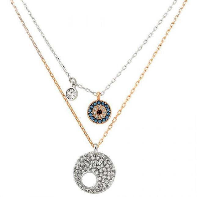 Swarovski 5272243 Crystal Wishes Evil Eye - Juego de colgantes