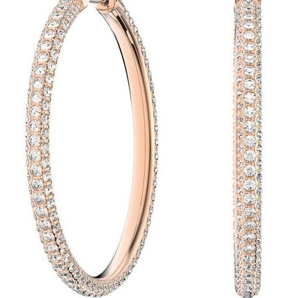 Pendientes Swarovski Dextera Hoop en tono oro rosa 5383938 para mujer