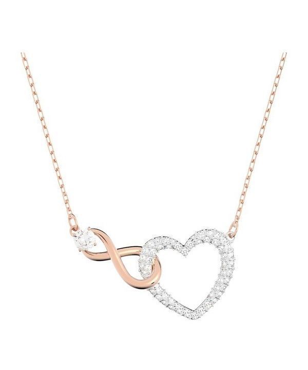 Collar Swarovski Hyperbola Infinity y corazón con acabado en metal mixto 5518865 para mujer