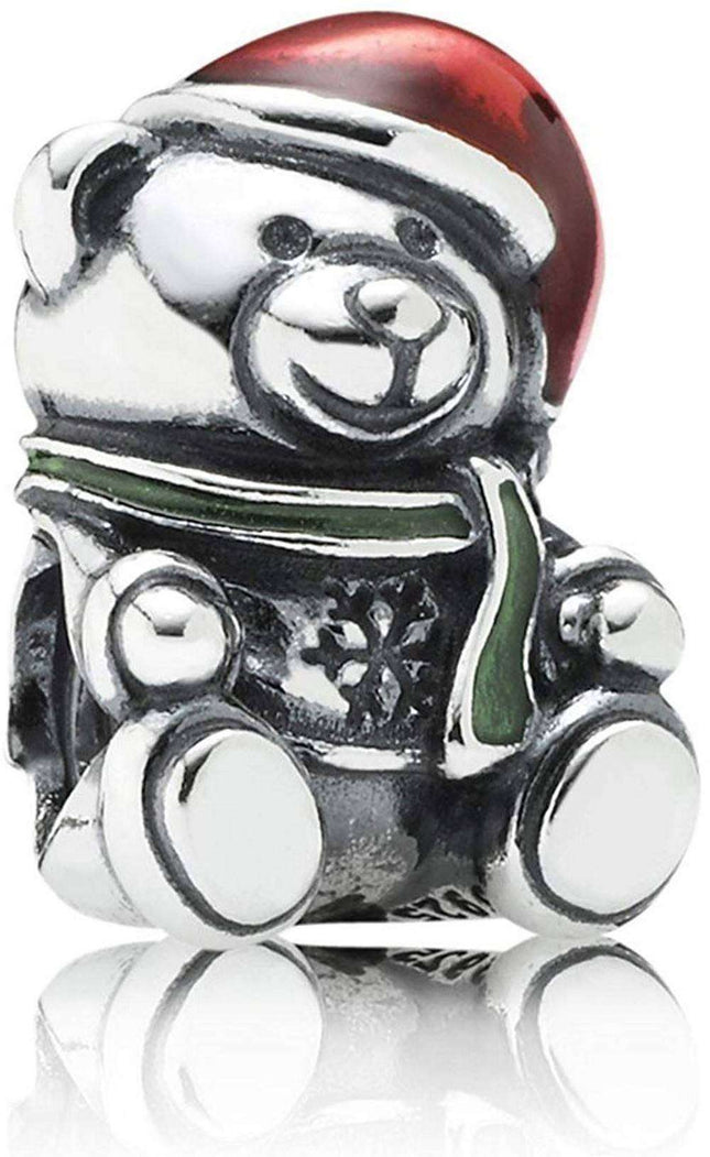 PANDORA 791391ENMX Christmas Bear Charm para mujer