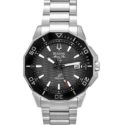 Reloj para hombre Bulova Marine Star de acero inoxidable con esfera negra y cuarzo Precisionist Diver&#39,s 96B434 200M