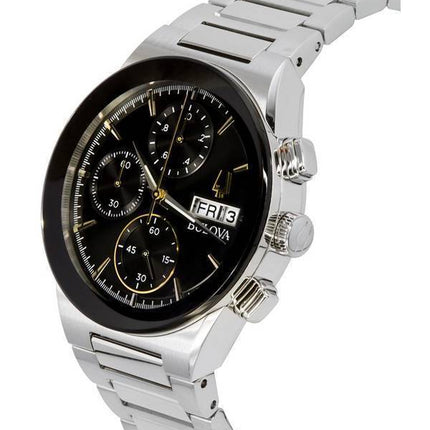 Reloj Bulova Millennia moderno cronógrafo esfera negra cuarzo 96C149 para hombre