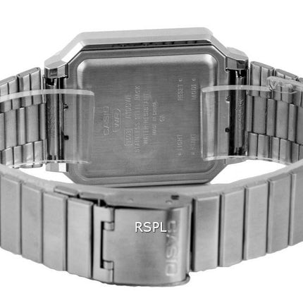 Reloj Casio Vintage Digital de acero inoxidable A100WE-1A A100WE-1 para hombre