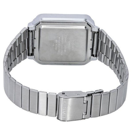 Casio Vintage Digital pulsera de acero inoxidable cuarzo A120WE-1A reloj unisex