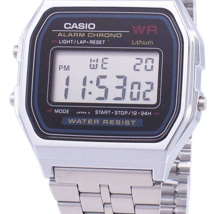 Reloj Casio Digital alarma Chrono acero inoxidable A159WA N1DF A159WA N1 de los hombres